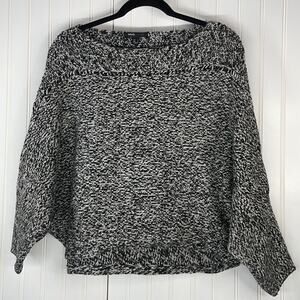 Mango Women’s Gray Long Sleeve Casual Cropped Sweater Size Medium